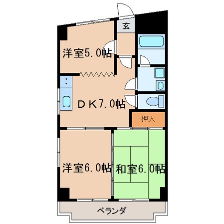 マンションあいおいの物件間取画像